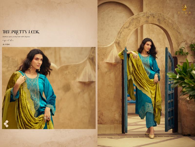AIQA SHIKARBAGH Pure Velvet With Fancy Work Wholesale Catalog