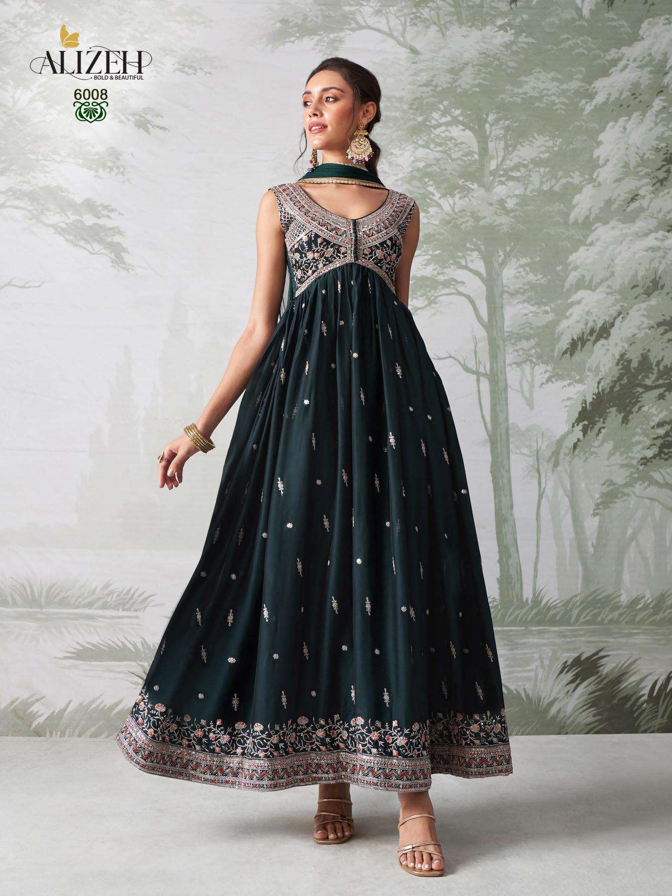 Alizeh Gulbahar Vol 6 Designer Gown Kurti Wholesale Catalog