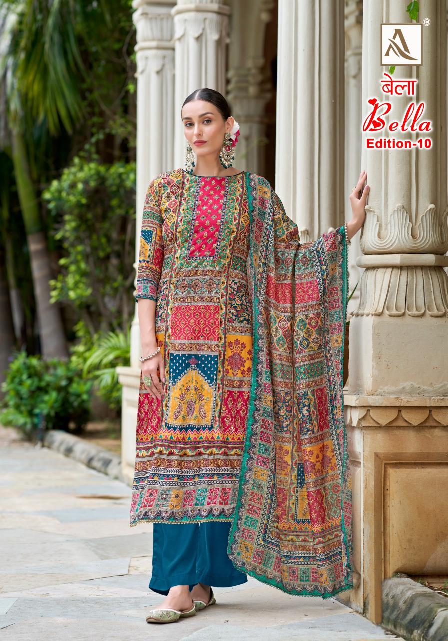 Alok Bella Vol 10 Dress Materials Wholesale Market Wholesale Catalog