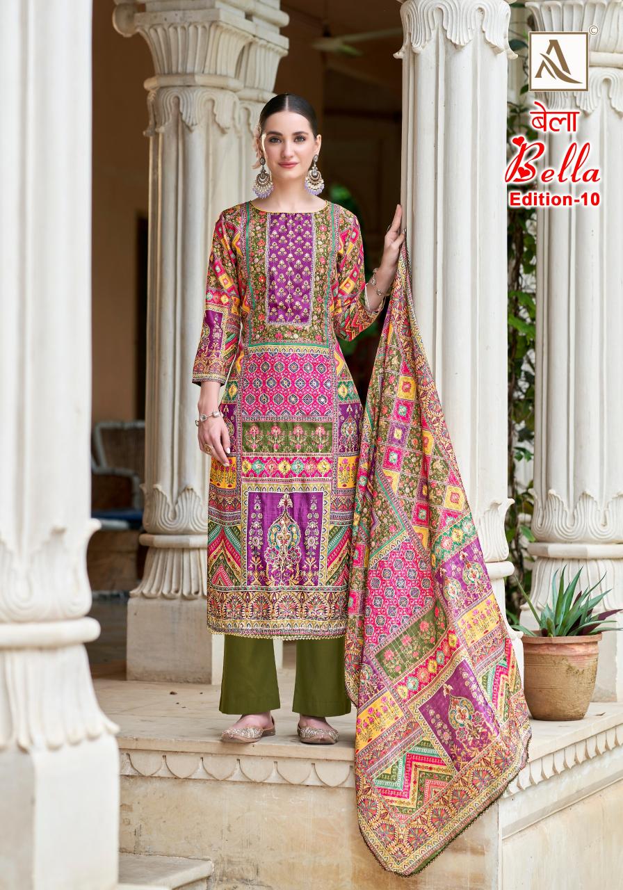 Alok Bella Vol 10 Dress Materials Wholesale Market Wholesale Catalog