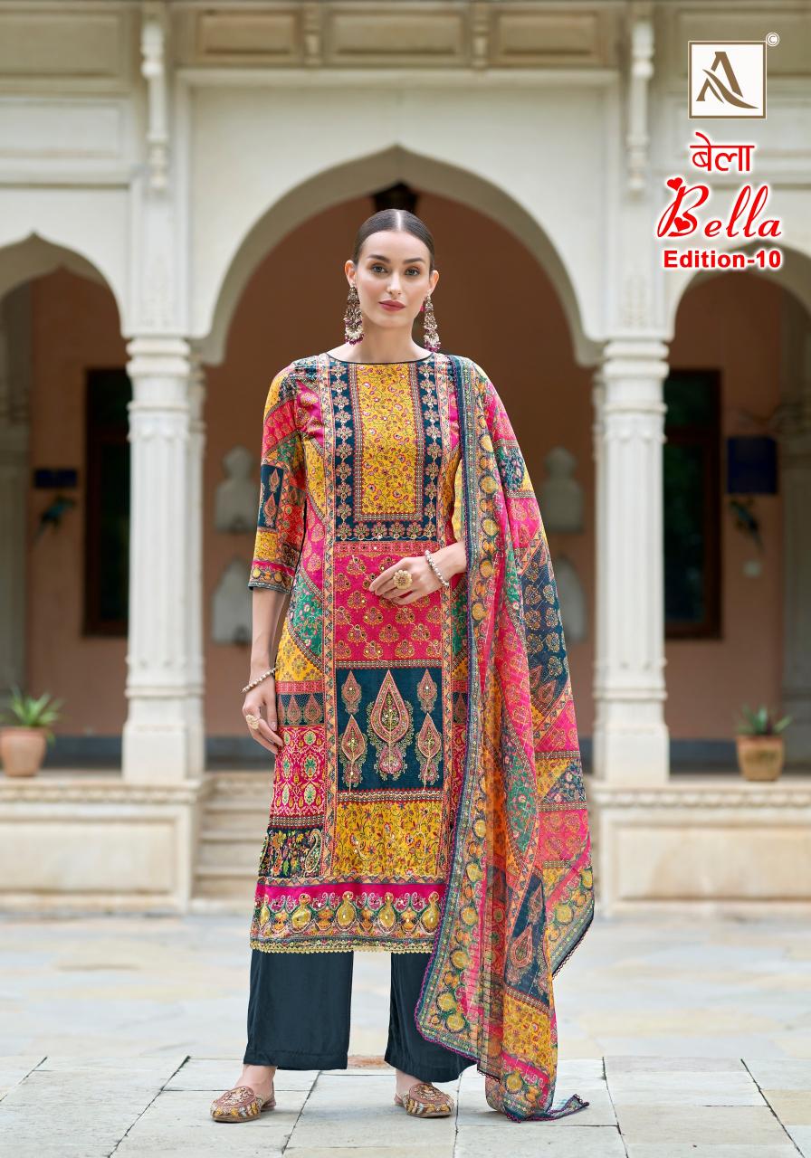 Alok Bella Vol 10 Dress Materials Wholesale Market Wholesale Catalog