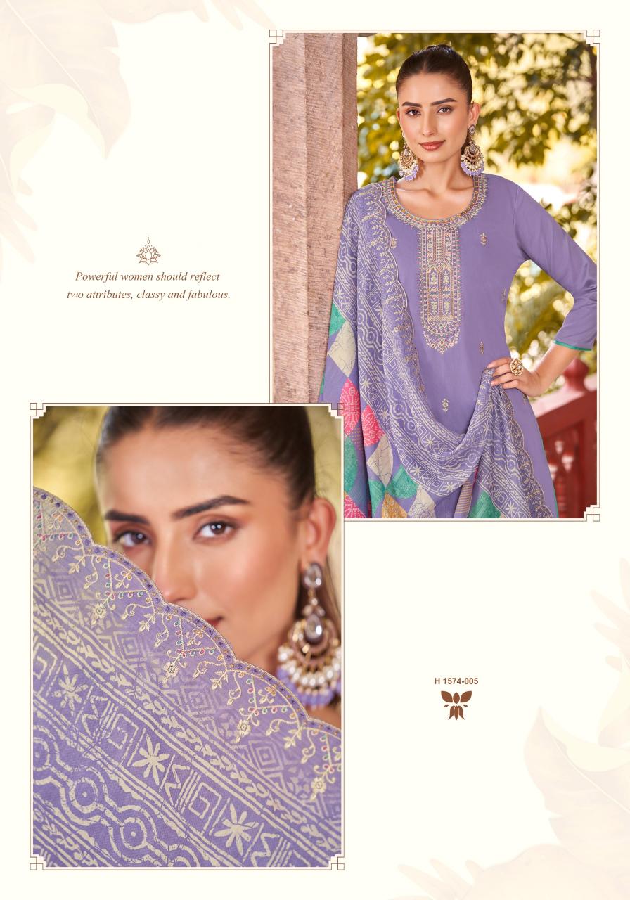 Alok Blossom Touch Cotton Embroidered Dress Material Wholesale Catalog