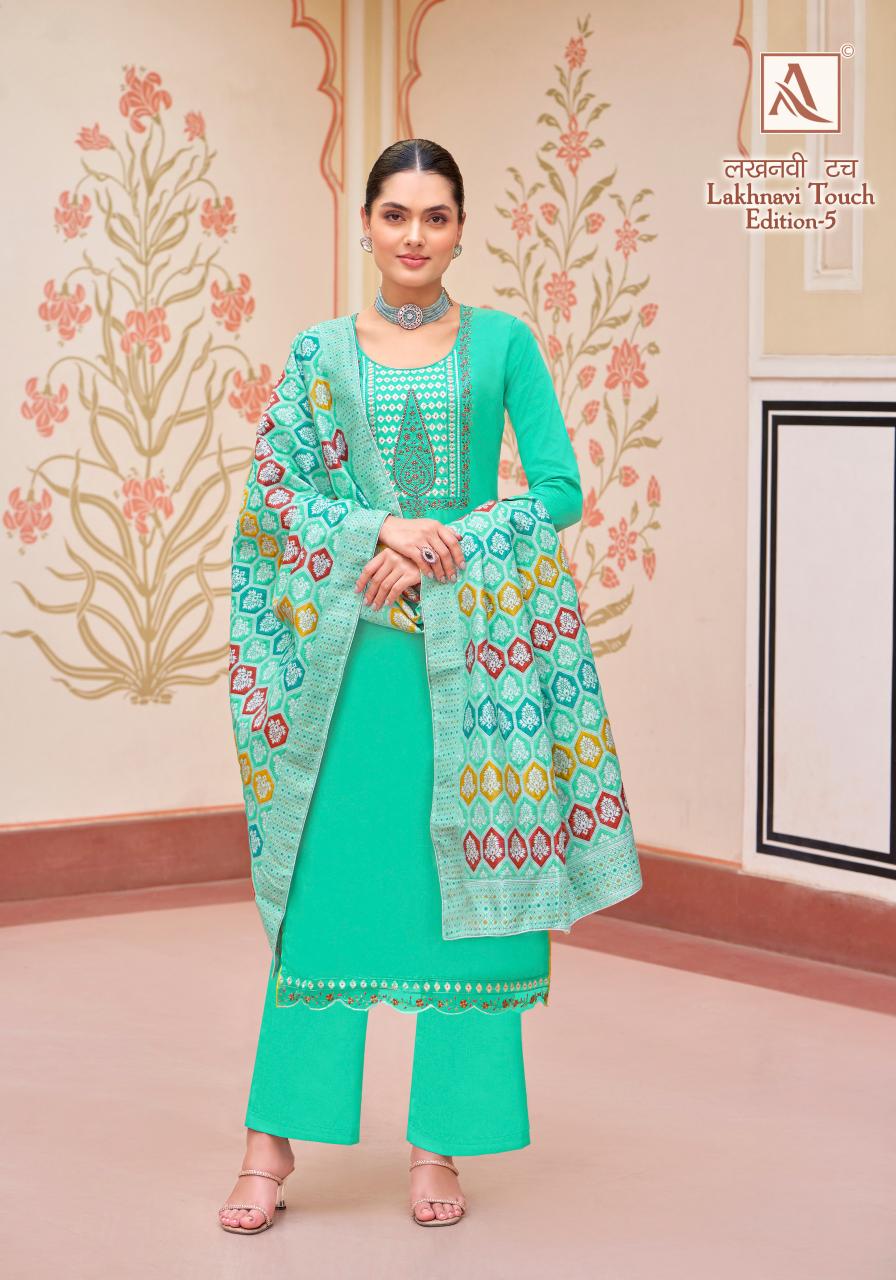 Alok Lakhnavi Touch Vol 5 Dress Material Wholesale Catalog