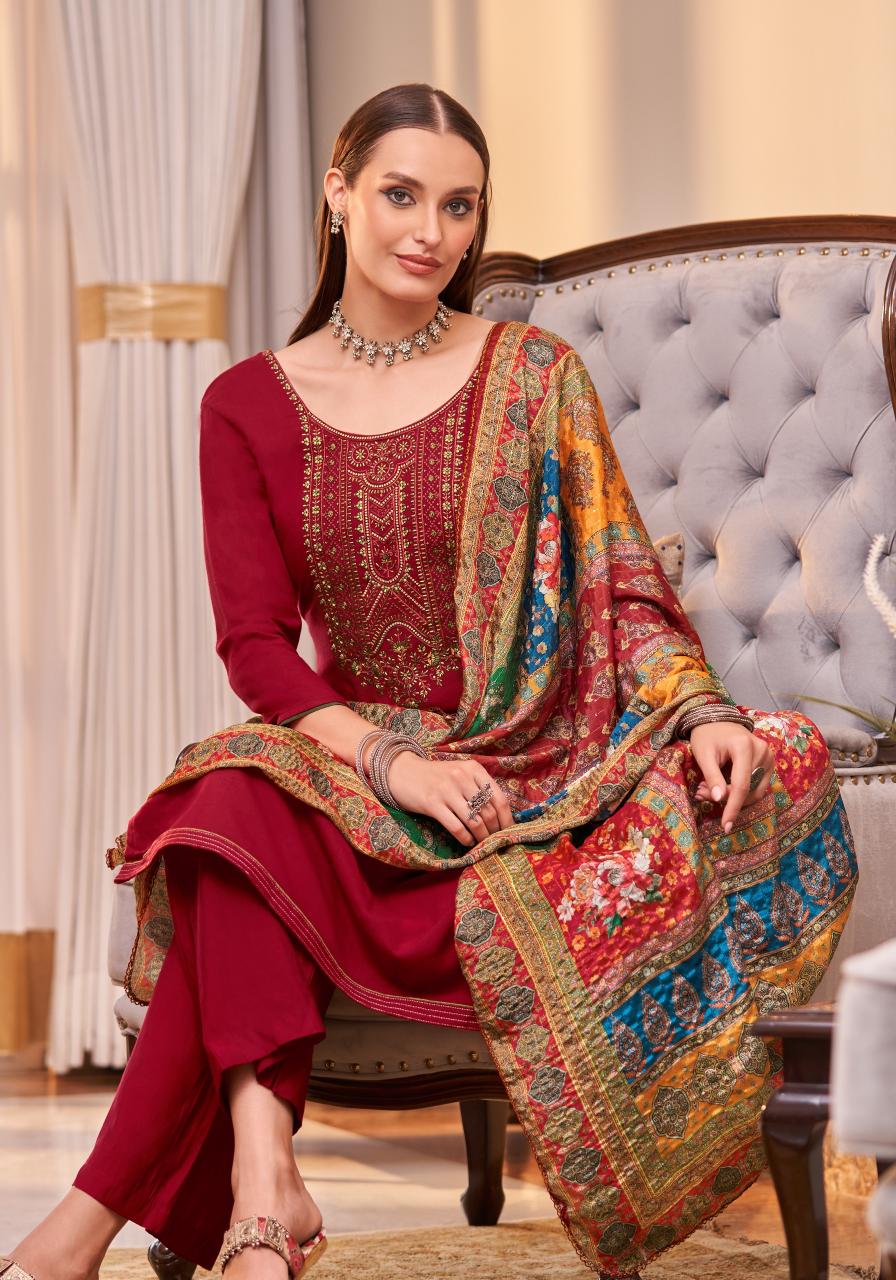 Alok Saundarya Dress Material Wholesale Catalog