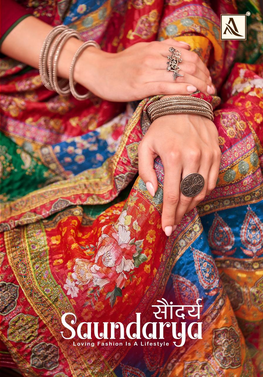 Alok Saundarya Dress Material Wholesale Catalog