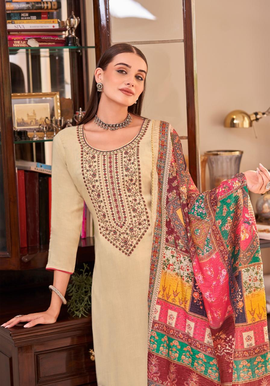 Alok Saundarya Dress Material Wholesale Catalog