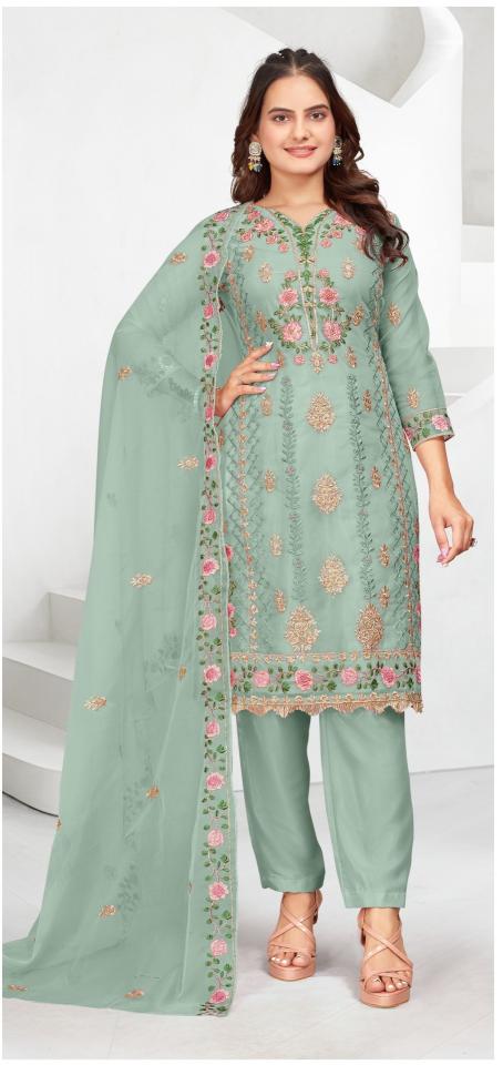 Alzohaib Az 1017 A To D Organza Pakistani Suits Wholesale Catalog
