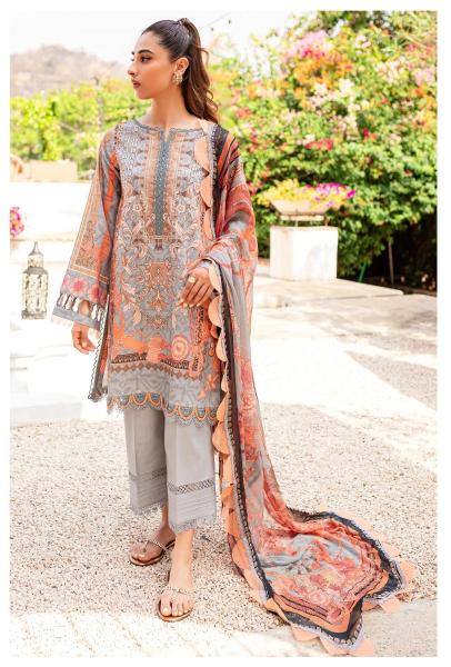 Alzohaib Queen Court Vol 3 Chiffon Dupatta Pakistani Suits Wholesale Catalog