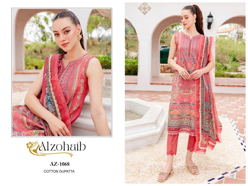 Alzohaib Queen Court Vol 3 Chiffon Dupatta Pakistani Suits Wholesale Catalog
