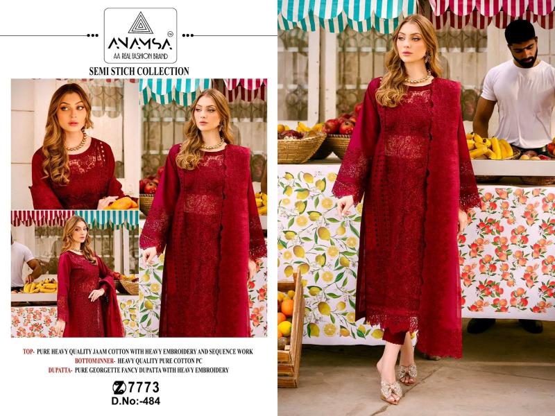 Anamsa 484 Cotton Salwar Kameez Wholesale Catalog