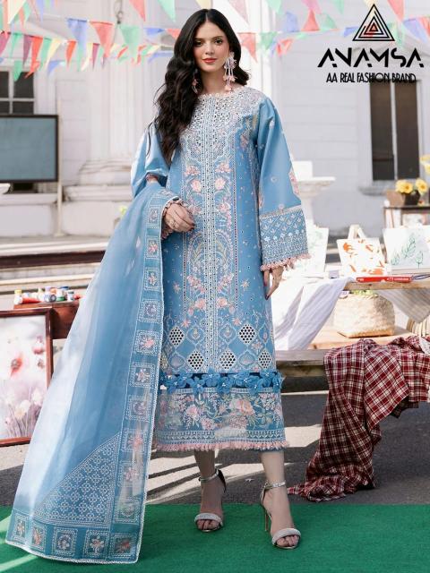Anamsa 522 Embroidered Pakistani Wholesale Catalog
