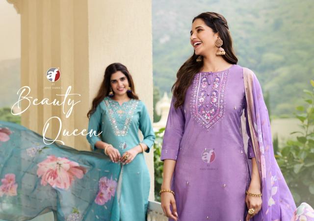 Anju Fabric Mayra Vol 5 Lavender Color Kurti Online India Wholesale catalog