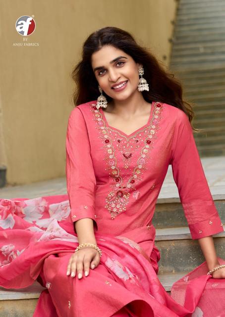 Anju Fabric Mayra Vol 5 Lavender Color Kurti Online India Wholesale catalog