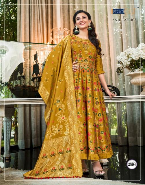 ANJU PHULKARI Kurti Dresses Gown Export From India Wholesale Catalog