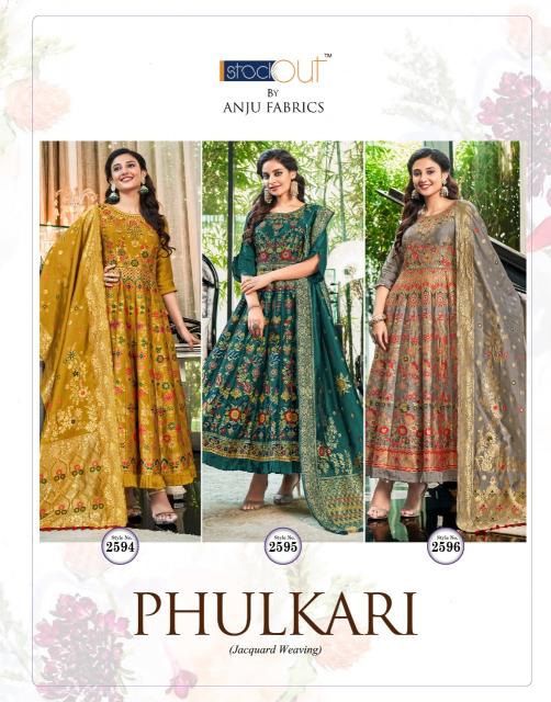 ANJU PHULKARI Kurti Dresses Gown Export From India Wholesale Catalog