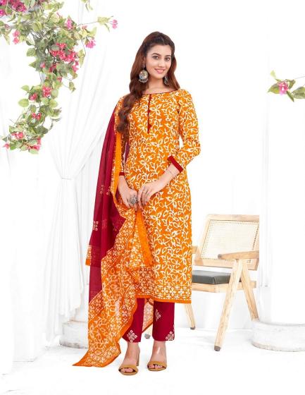 Baalar Battik Special Vol-3 – Kurti Pant With Dupatta - Wholesale Catalog