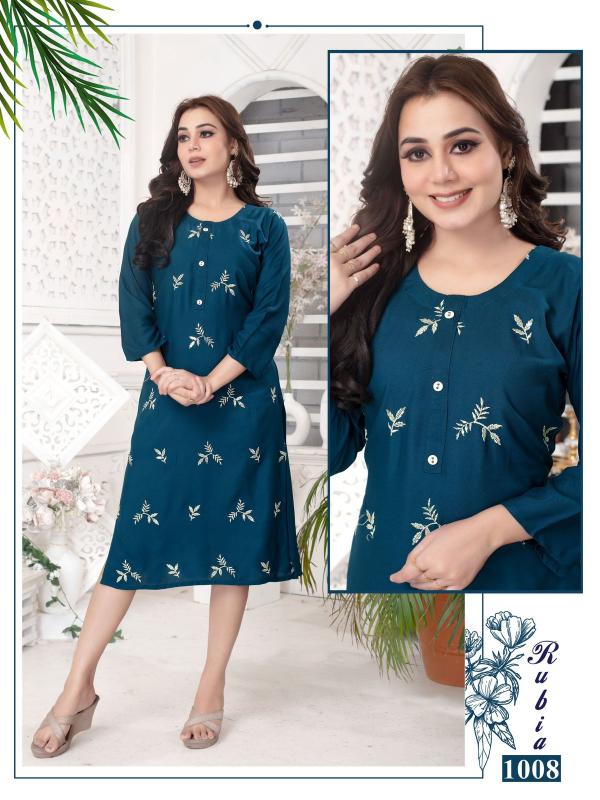 BEAUTY RUBIA Straight Kurtis Online India Wholesale Catalog