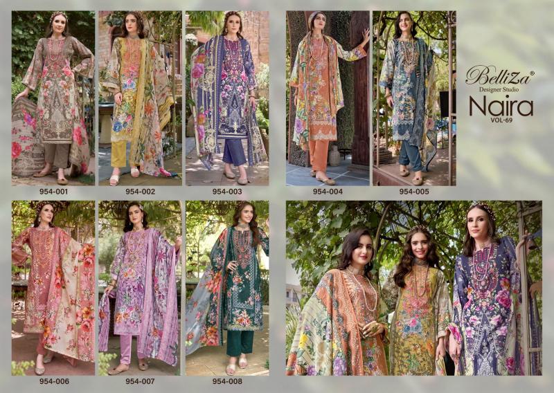 Belliza Naira Vol 69 Cotton Printed Dress Material Wholesale Catalog
