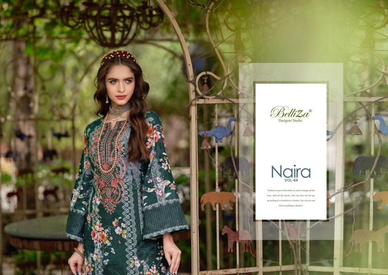 Belliza Naira Vol 69 Cotton Printed Dress Material Wholesale Catalog