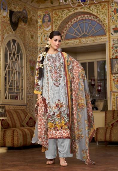 Belliza Riwayat Vol 4 Digital Printed Dress Material Wholesale Catalog