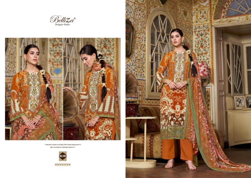 Belliza Riwayat Vol 4 Digital Printed Dress Material Wholesale Catalog