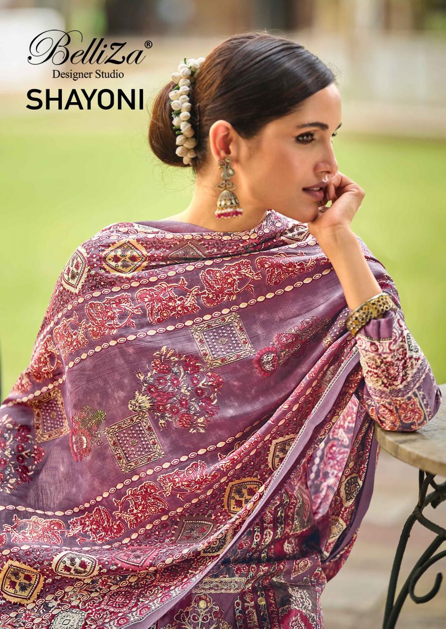 BelliZa Shayoni Muslin Digital Printed Dress Material Wholesale Catalog
