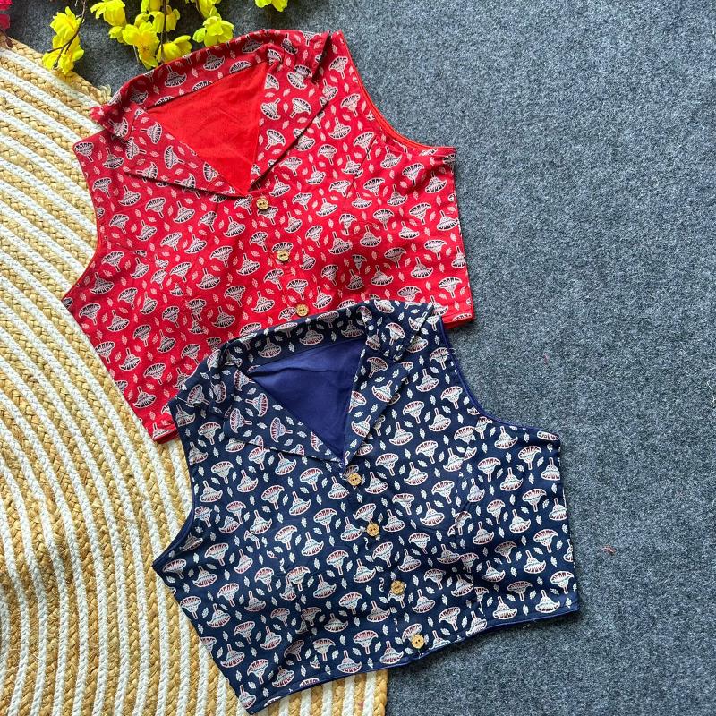Blousewala Ajrakh collar