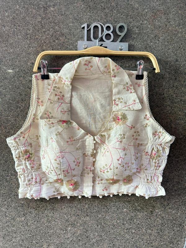 Blousewala Khadi collar