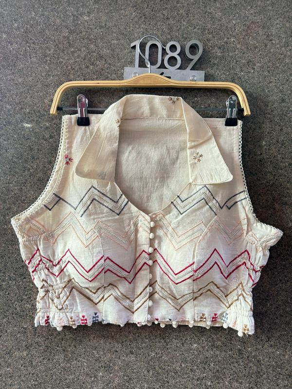 Blousewala Khadi collar