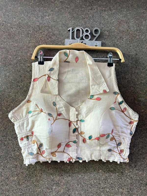 Blousewala Khadi collar