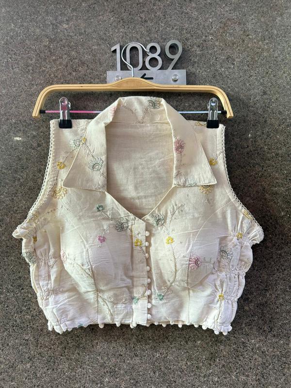 Blousewala Khadi collar