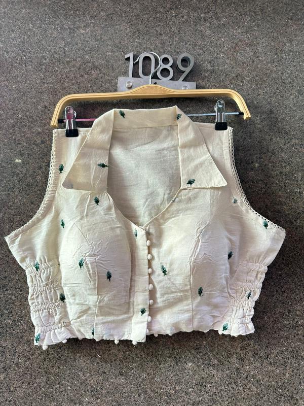 Blousewala Khadi collar