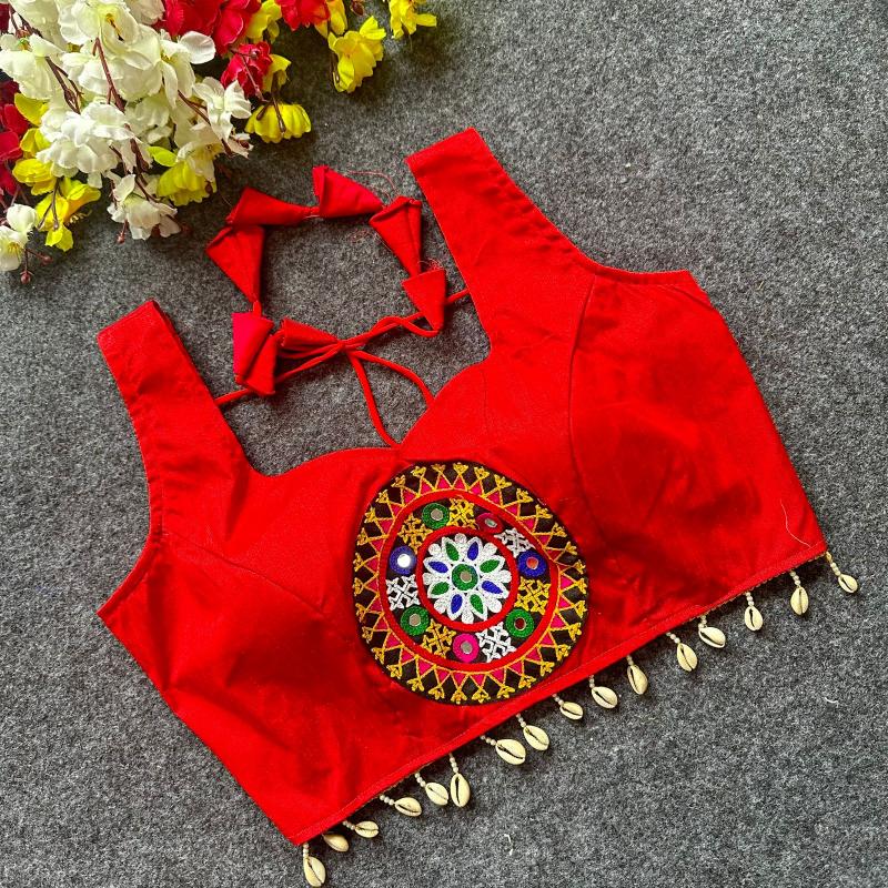 Blousewala Trendy Navratri Blouse With with Real Kodi and Fancy Latkan