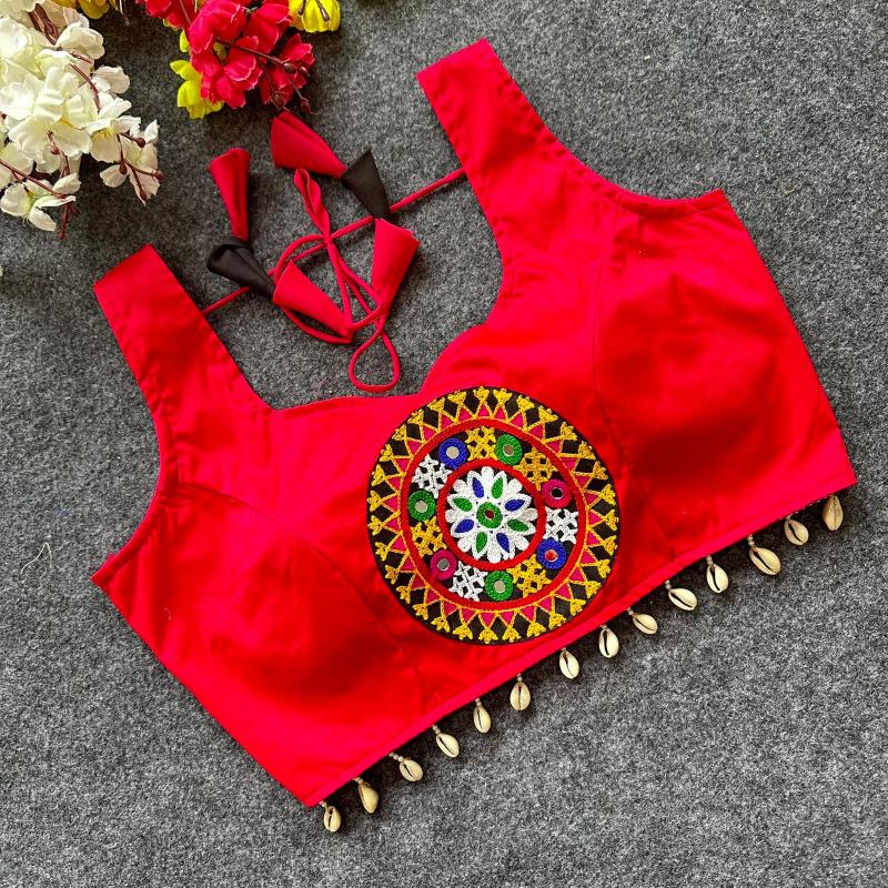Blousewala Trendy Navratri Blouse With with Real Kodi and Fancy Latkan