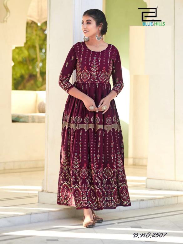 Blue Hills Bela Long  Printed Gown Wholesale Catalog