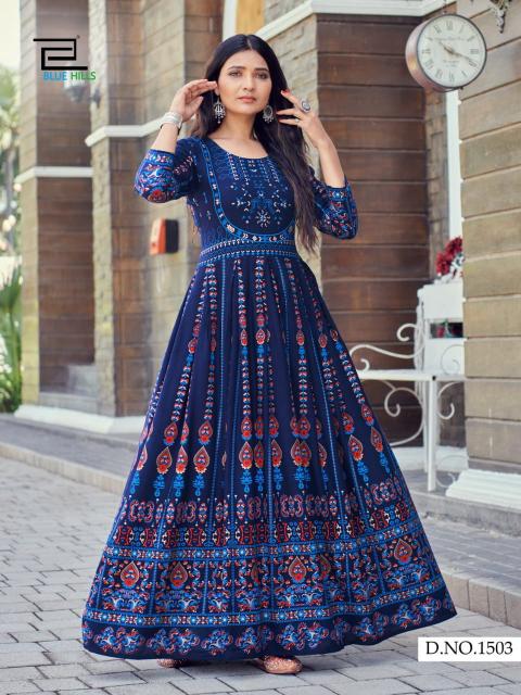 Blue Hills Bela Long  Printed Gown Wholesale Catalog