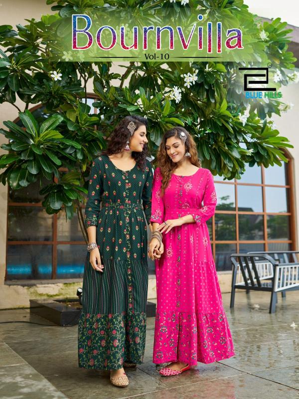 BLUE HILLS Bournvilla Vol 10.0 Best Long Kurtis Online Shopping India Wholesale Catalog