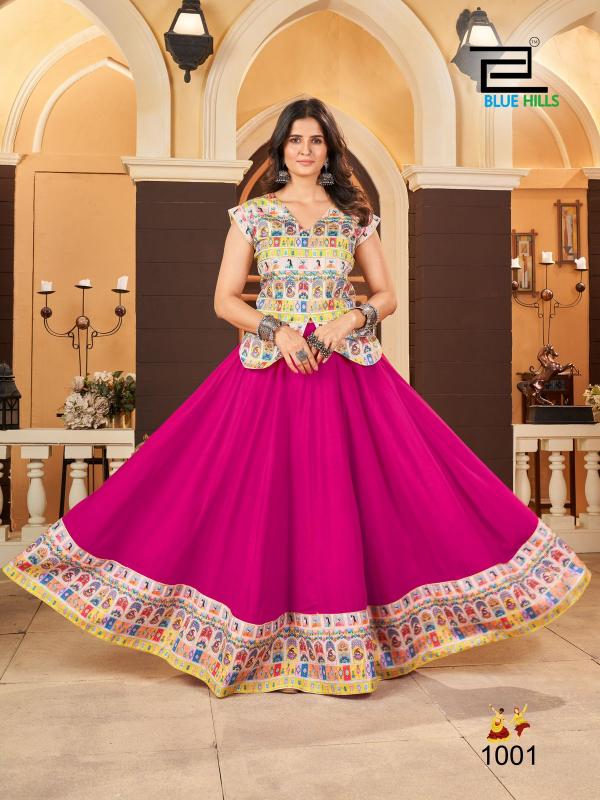 BLUE HILLS D NO. 1001 TO 1004 Garba Nights 2024 NAVRATRI Lehenga Choli Wholesale catalog