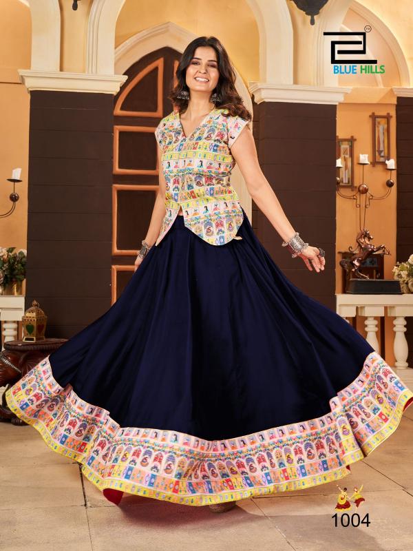 BLUE HILLS D NO. 1001 TO 1004 Garba Nights 2024 NAVRATRI Lehenga Choli Wholesale catalog