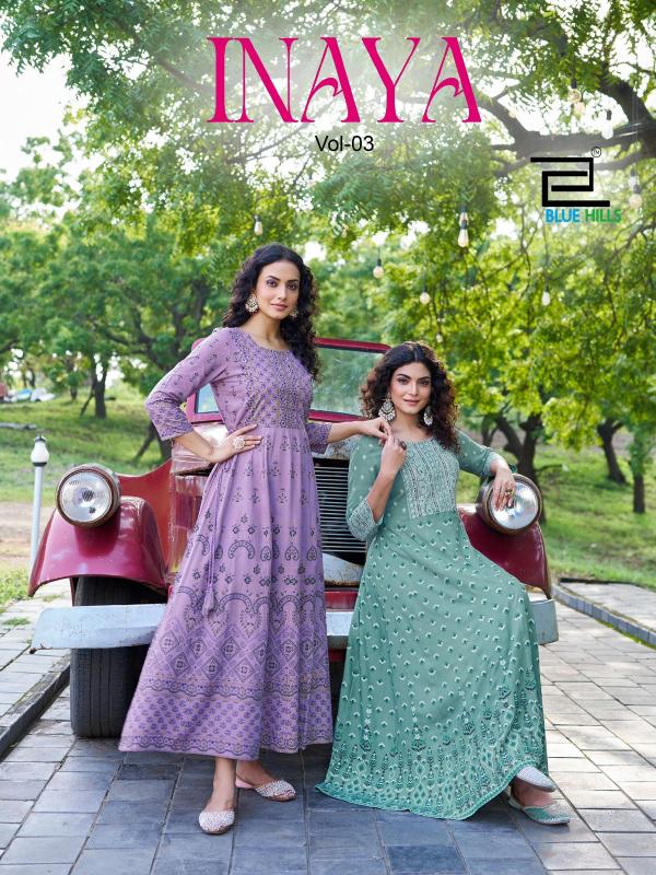 Blue Hills Inaya Vol 3 Branded Kurtis Dealer in India Wholesale Catalog