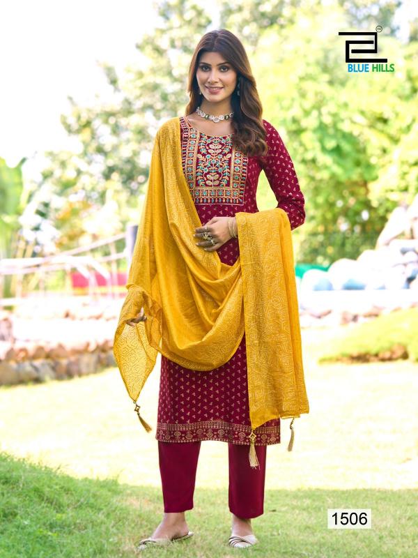 Blue Hills Royal Touch Vol 15 Print Kurtis Online India Wholesale Catalog