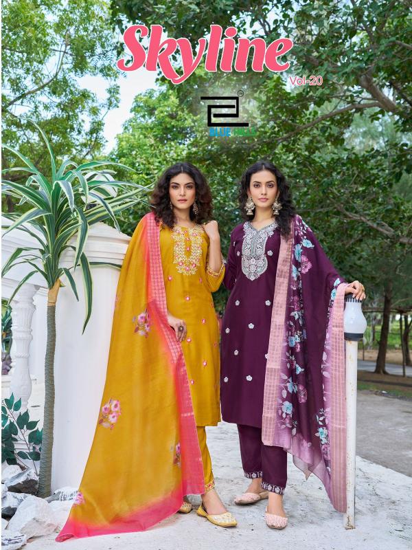 Blue Hills Skyline Vol 20 Digital Printed Kurtis India Wholesale Catalog