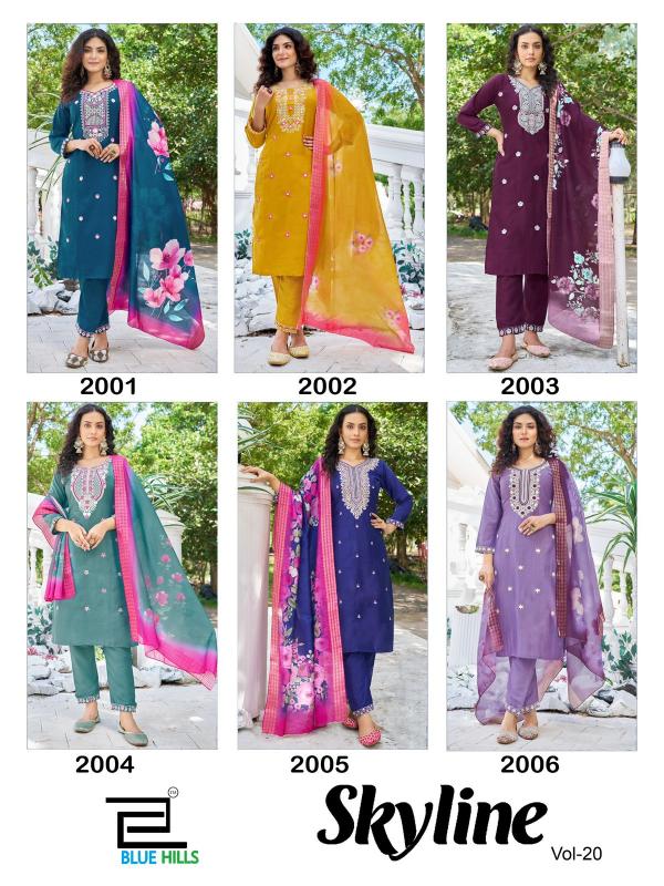 Blue Hills Skyline Vol 20 Digital Printed Kurtis India Wholesale Catalog