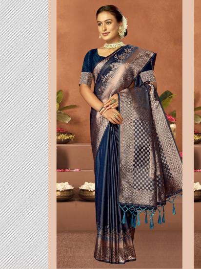 Bunawat Diksha Satan Satin Silk Saree Wholesale Catalog