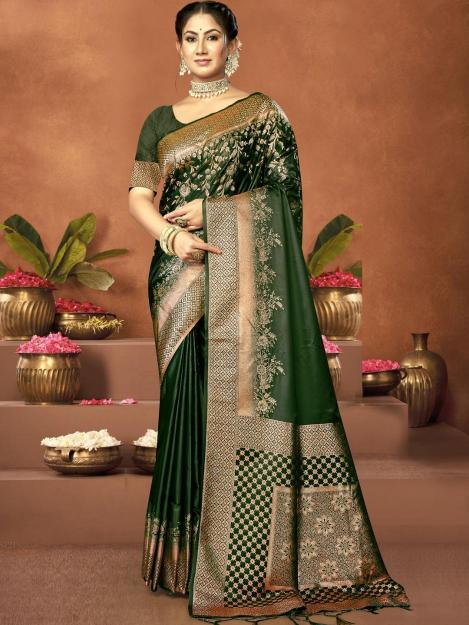 Bunawat Diksha Satan Satin Silk Saree Wholesale Catalog