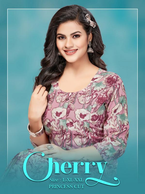 CHERRY REYON FOIL PRINT Kurti Wholesale catalog