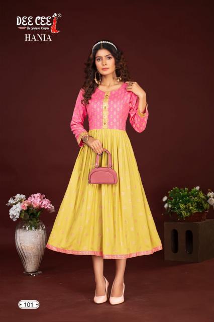 Deecee Hania frock style kurtis online india Wholesale Catalog