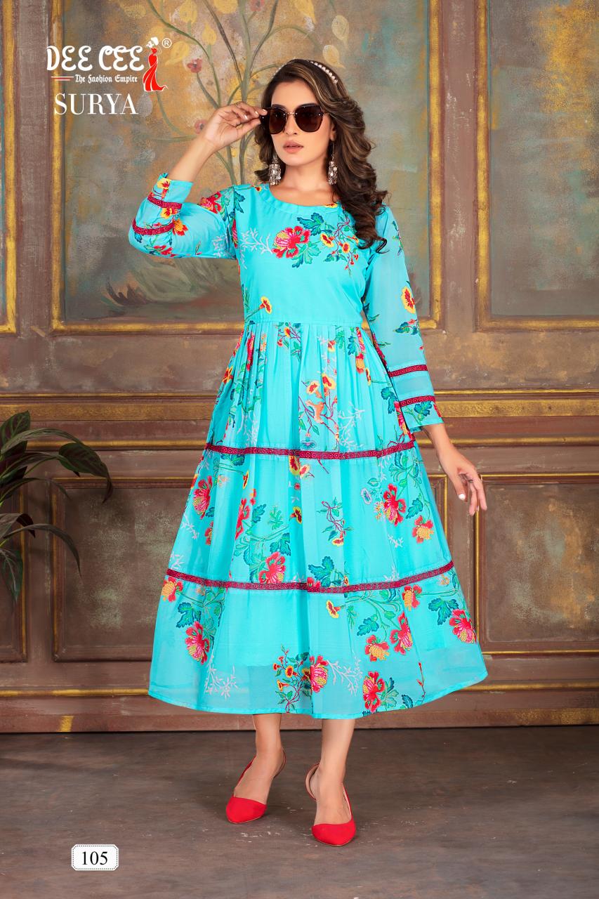 Deecee Surya Long Kurti Wholesale Catalog
