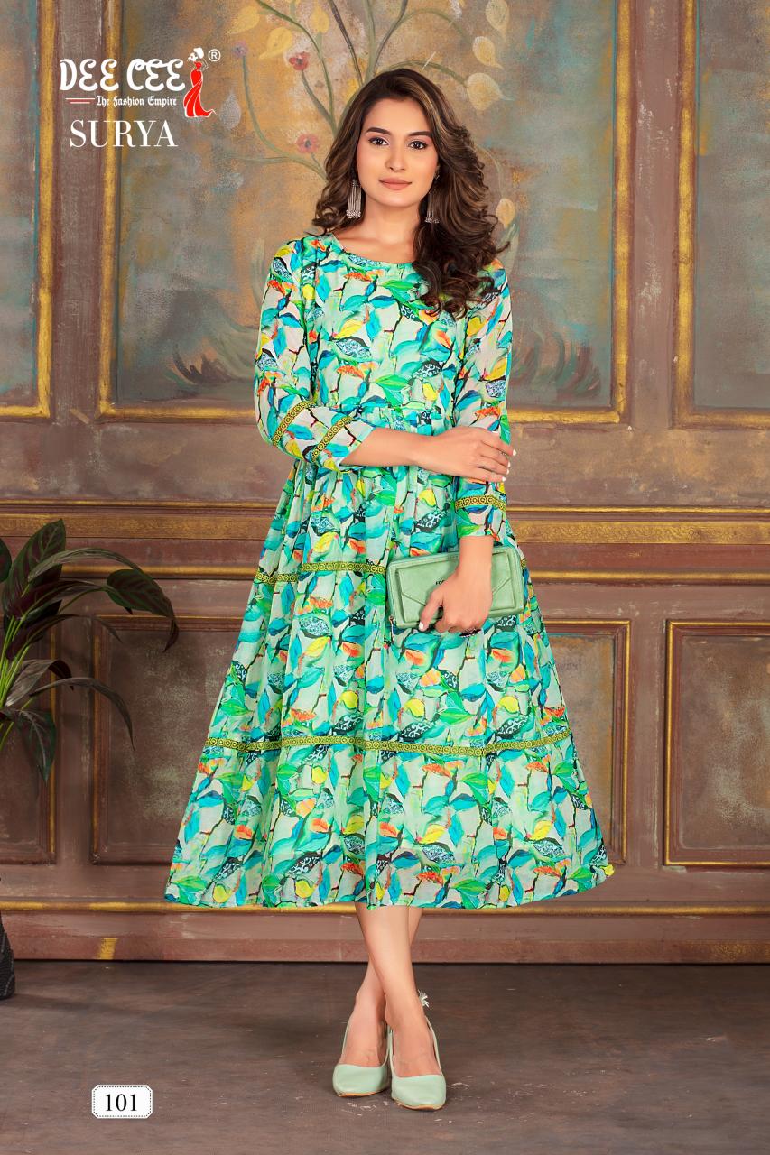 Deecee Surya Long Kurti Wholesale Catalog
