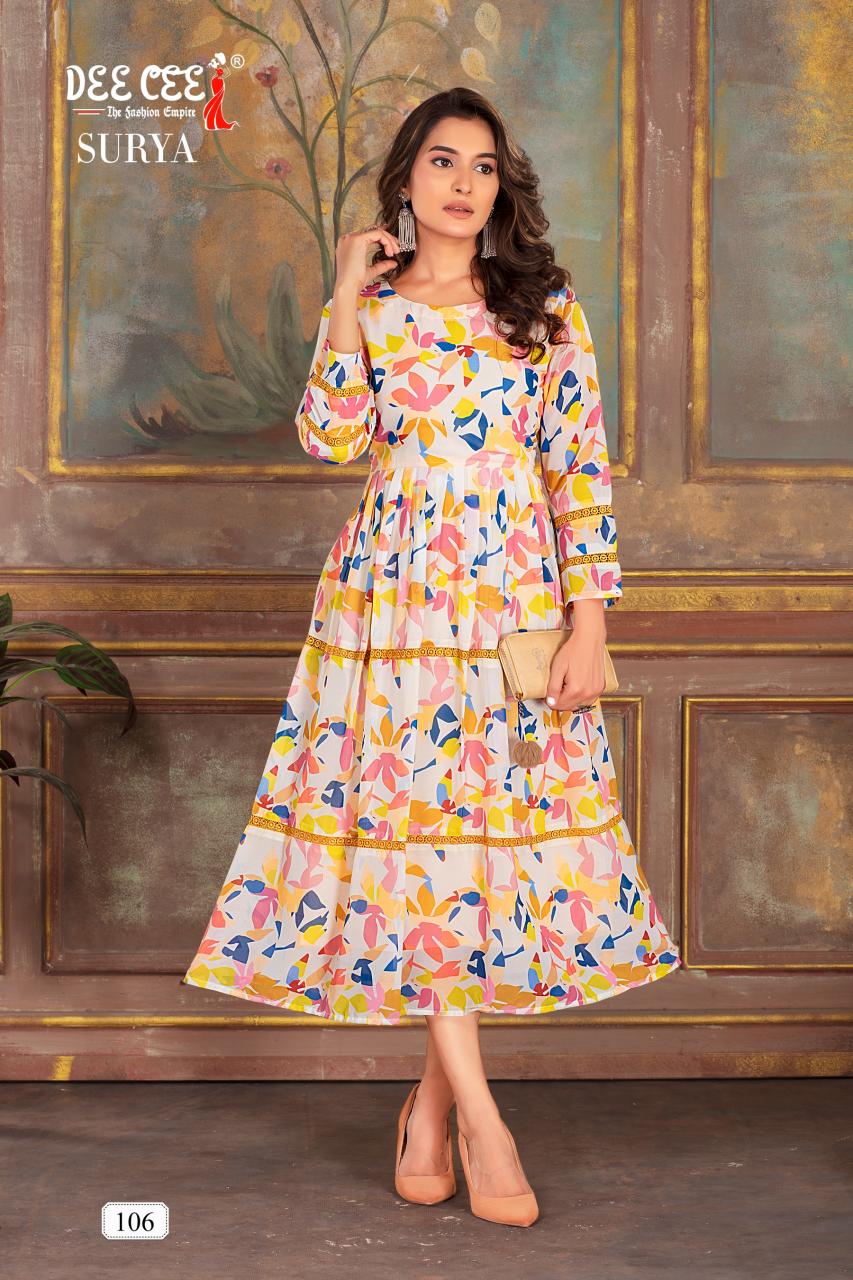 Deecee Surya Long Kurti Wholesale Catalog